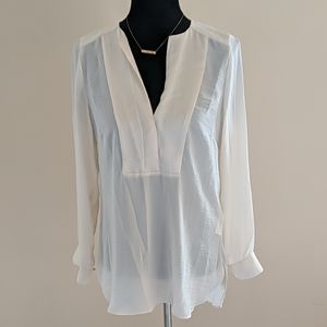 Sheer cream blouse